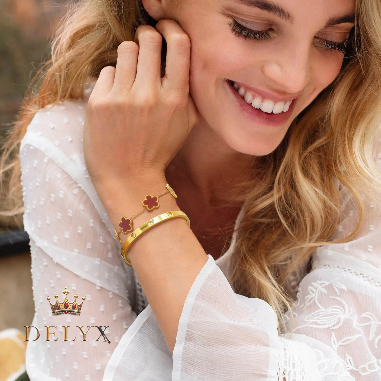 💖 Set de Pulseras Vnox Trébol 13mm – El Regalo Perfecto para Ella