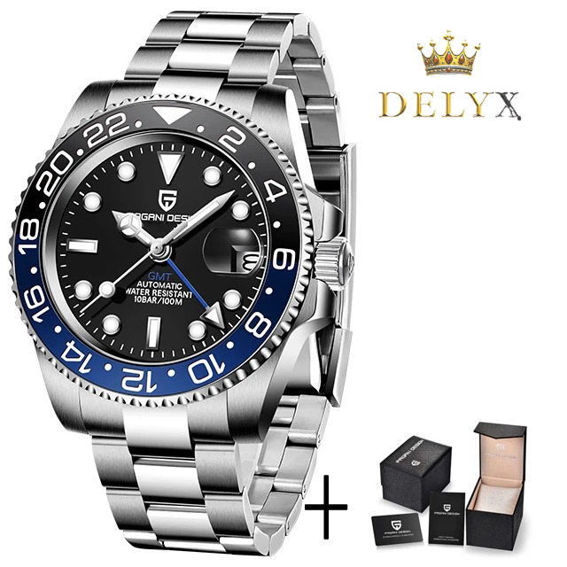 ¿Buscas un reloj imponente? Pagani GMT en acero y zafiro, el reloj que no necesitas presumir, resistente al agua