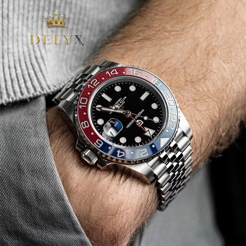 ¿Buscas un reloj imponente? Pagani GMT en acero y zafiro, el reloj que no necesitas presumir, resistente al agua