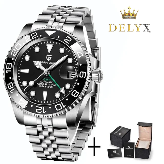 ¿Buscas un reloj imponente? Pagani GMT en acero y zafiro, el reloj que no necesitas presumir, resistente al agua