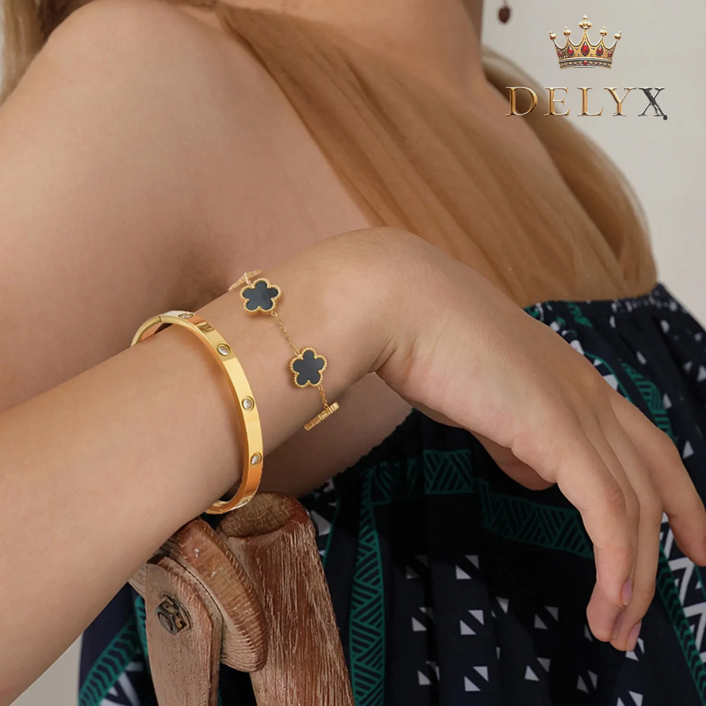 💖 Set de Pulseras Vnox Trébol 13mm – El Regalo Perfecto para Ella